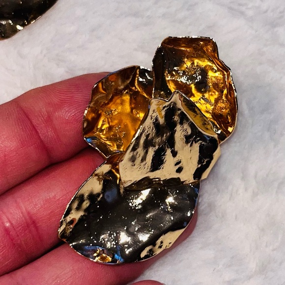 ATTERRI Gold Statement Earrings NEW! - Picture 5 of 7